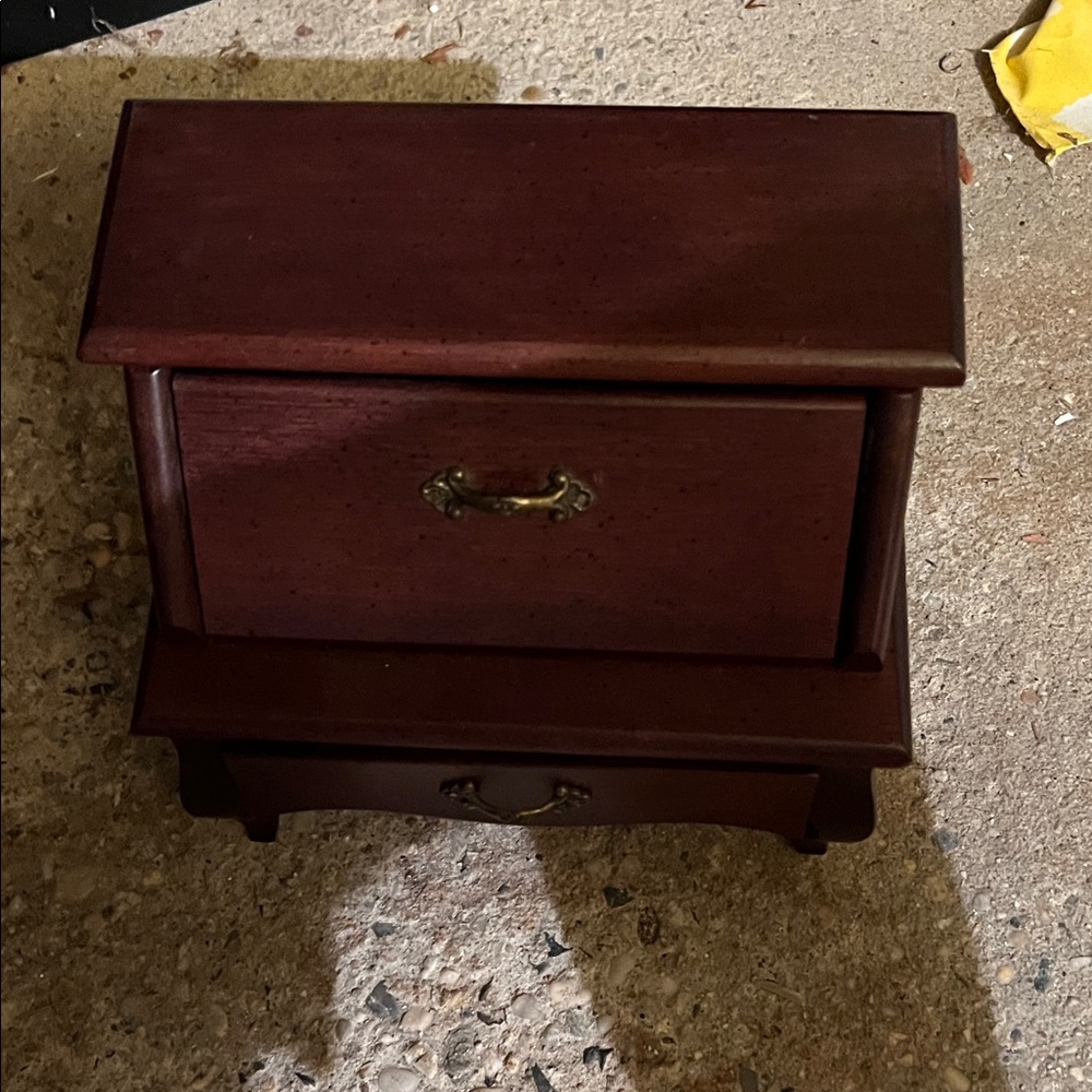 Elegant Wooden Jewelry Box with Brass Handles made in Brazil